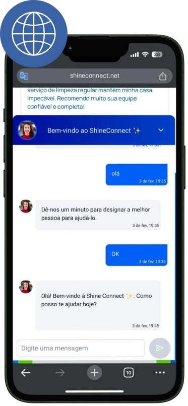 IA funcionando no Website